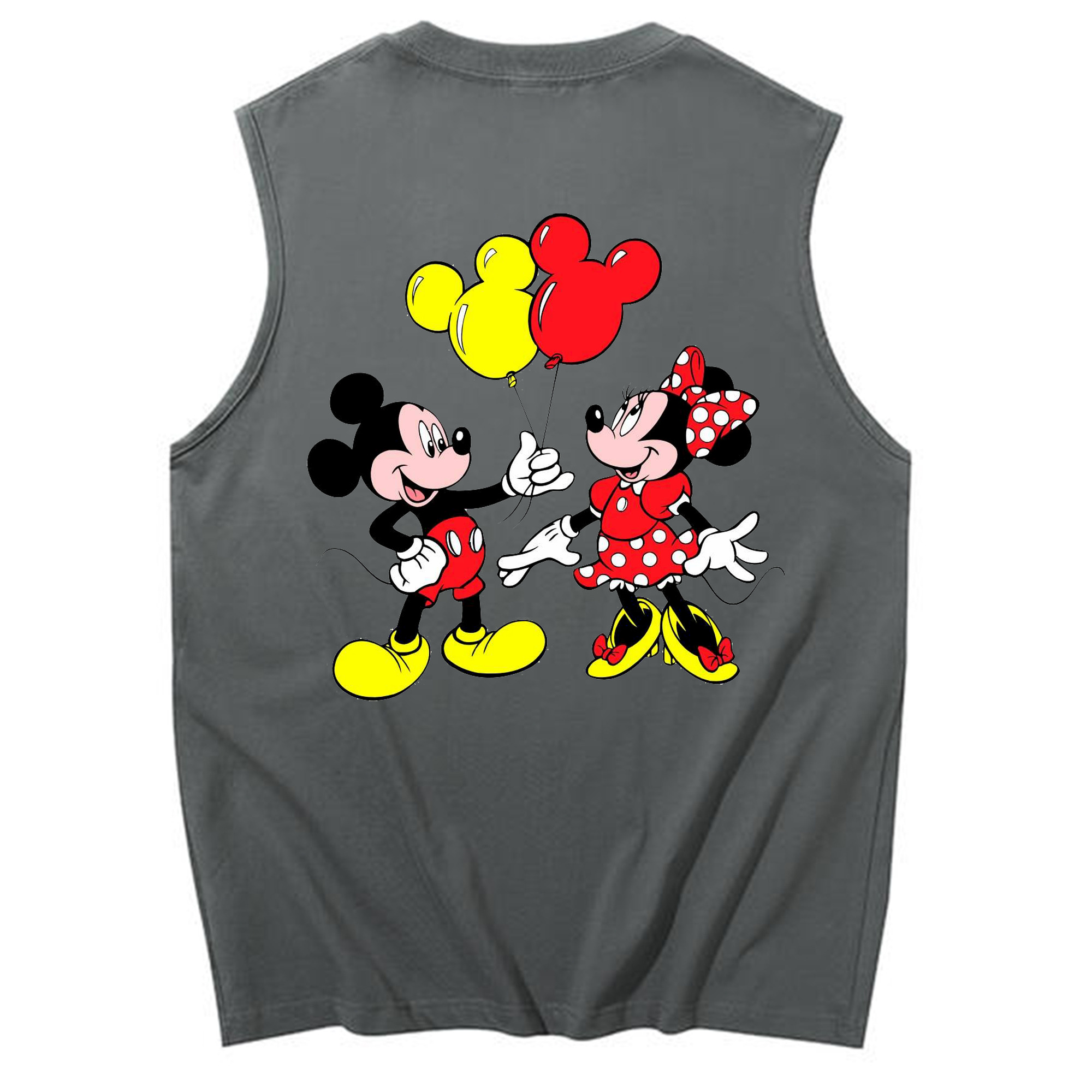 ミッキーマウス Mickey Mouse コットン100％タンクトップ（背面プリント）